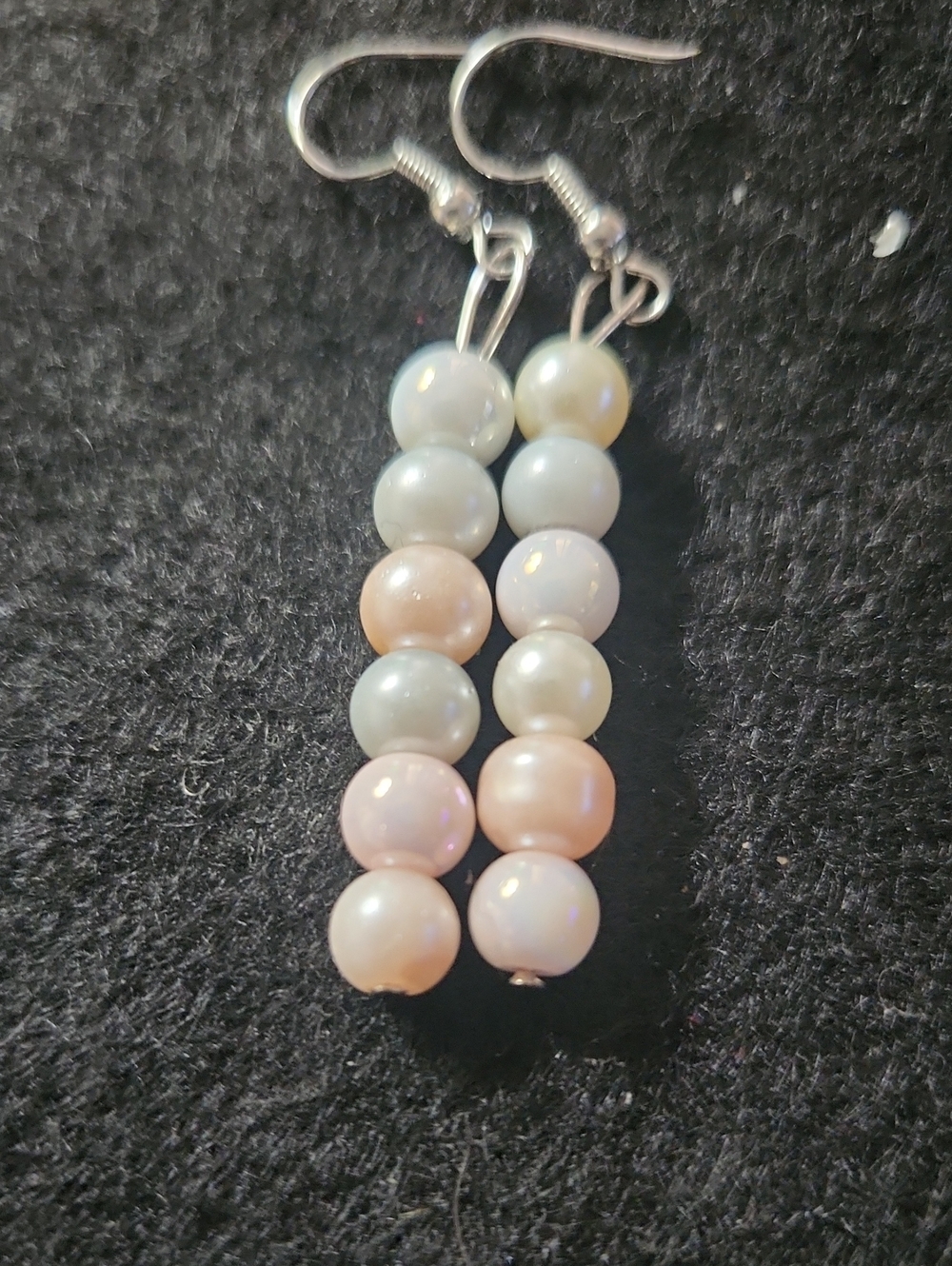 Hand Crafted Multicolor Pastel Pearl Drop Earrings